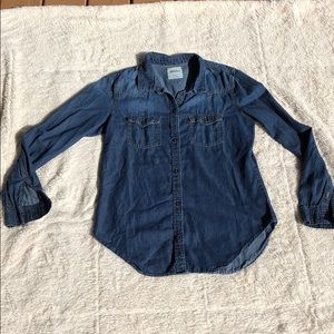 MUDD denim long sleeve button-up